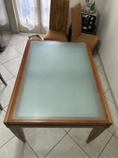 tavolo allungabile Calligaris Legno Ciliegio E Vetri Temperato 