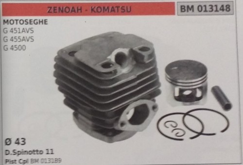 Cilindro pistone completo - e,