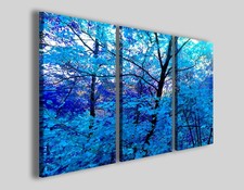 Quadri fiori Black and blu stampe moderne su canvas