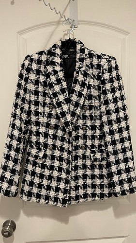 Blazer zara bianco doppiopetto - zara,