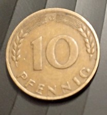 GERMANY # 10 pfennig 1950 G