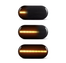 COPPIA FRECCE LATERALI NERO FUME' PROGRESSIVE DINAMICHE A LED SMART FORTWO 453