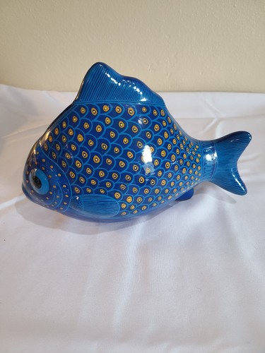 Salvadanaio pesce terracotta