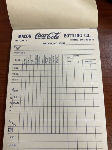 Libro ordini venditore coca - venditore,