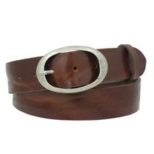 Cintura in vero cuoio di Toro Plissettato 4 cm con fibbia intera Ovale 