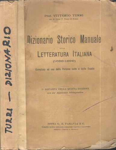 Dizionario storico manuale - dizionario,