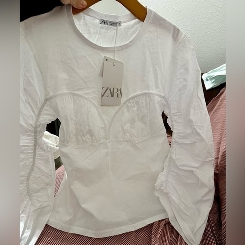 Zara top with ruching - with, 5644/320