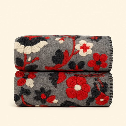 Plaid divano lana cotta - plaid,