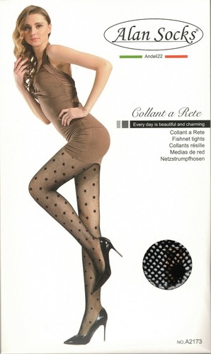 Collant rete nero maglia - a,