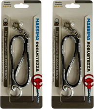 2X Laccio Block Shaft Nero Laccetto per Chiave Blockshaft Auto Portachiavi Lungo