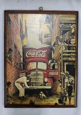 Stampa su legno Coca-Cola vintage – Oggetto decorativo da collezione Coca-Cola