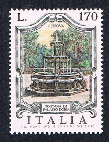 Italia francobollo fontana - 1,