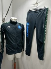 Articolo e2242 completo tuta uomo Kappa calcio Napoli grigio scuro, taglia M, mi