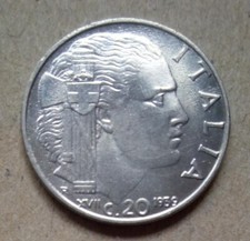 VITTORIO EMANUELE III - 20 Centesimi "Impero" 1939 XVII Ac