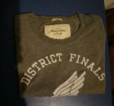 T-shirt ragazzo uomo ABERCROMBIE & FITCH grigia originale taglia M 