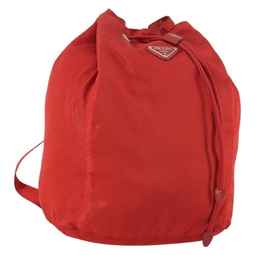 Zaino prada nylon rosso - nylon,