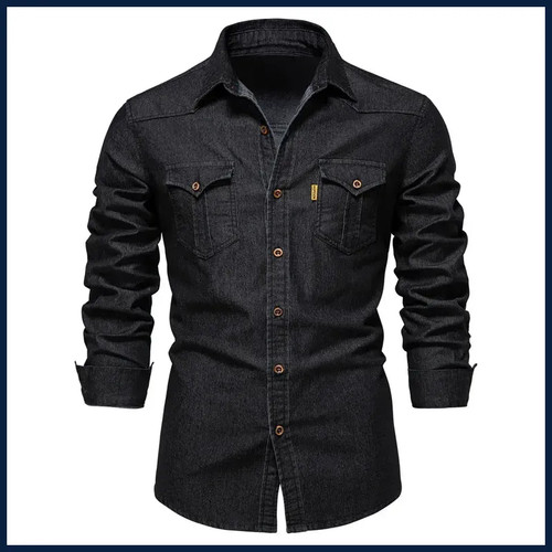 Camicia denim cotone - camicia, elastico