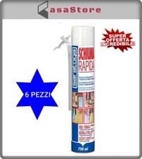 schiuma poliuretanica autoespandente rapida uso manuale 750ml (6 PEZZI) SARATOGA
