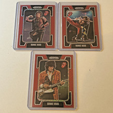 2025 RONNIE WOOD PANINI PRIZM THE ROLLING STONES RED MOJO #d/99 - LOTTO 3 CARTE