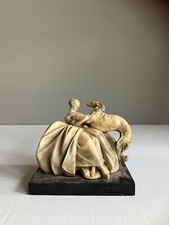 Dama con levriero statuetta - con, levriero,