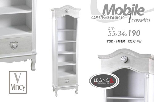 Libreria alta mobile shabby - libreria,