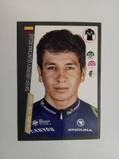 FIGURINA PANINI 100° GIRO D'ITALIA MOVISTAR ROJAS n 198 CON VELINA