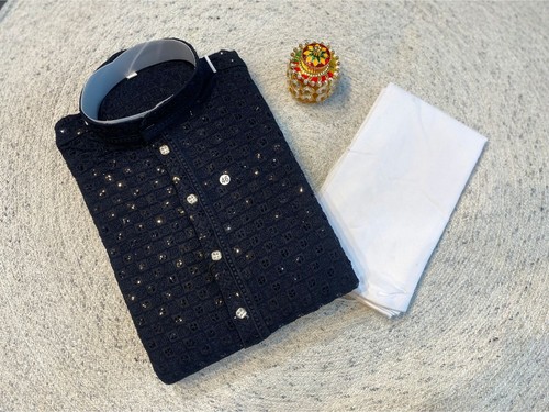 Pakistano cotone uomo kurta - cotone,