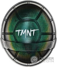 TARTARUGHE NINJA ADOLESCENTI MUTANTI conchiglia a cupola moneta argento 2$ Tuvalu 2025