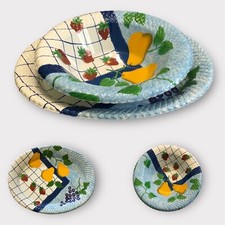 Copia Stoviglie Vintage Piatto 45x36 Bacinella Ø35 cm in Plastica Dura Melamina