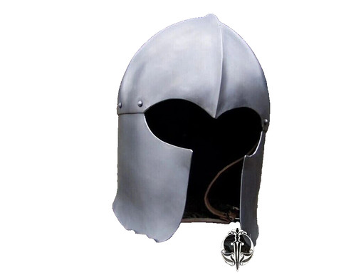 Medieval barbute helmet battle - medieval,