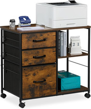 Cassettiera Da Ufficio per Stampante, Mobile Con 3 Cassetti, Schedario Portadocu