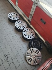 CERCHI IN FERRO USATI ORIGINALE VW UP 5x14 4x100 ET35 4PEZZI + COPRICERCHI 