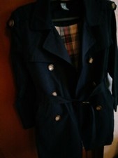 ZARA KIDS CAPPOTTO PARKA TG.5/6 ANNI 118 CM GIUBBINO BLUE NAVY FODERATO SCOZZESE