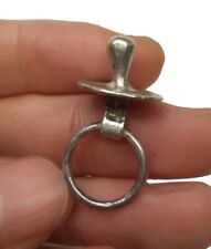*HH* Miniatura ciondolo ciuccetto ciuccio bambino bambina argento 800 pacifier