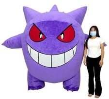 Costume Gonfiabile Mascotte Gengar Peluche Halloween Cosplay Divertente Festa Outfit