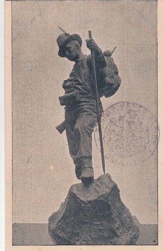 A4285 statua alpino con - di,