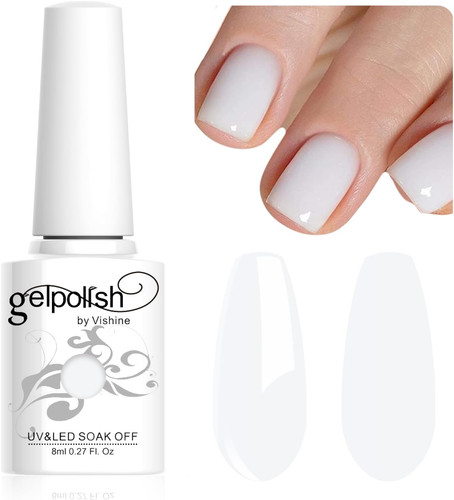 8ml gel semipermanente bianco - semipermanente,