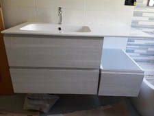 Mobile Bagno  cm 105 Design moderno sospeso + mobile a colonna h 75 cm