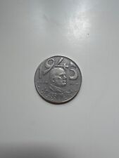 Rara moneta 20 lire del 1945 Benito Mussolini 