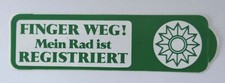 Fahrrad-Aufkleber Finger weg 