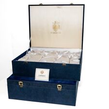 Scatole in velluto blu Fabergé con interno in seta, originali