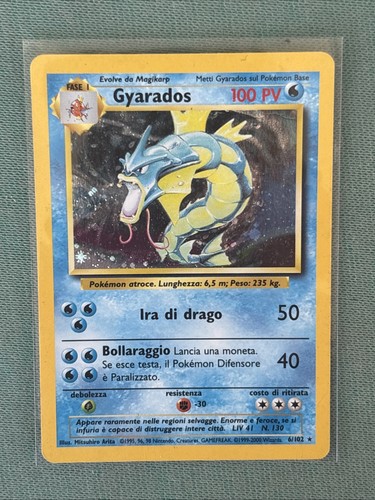 Carta pokemon holo gyarados - carta,