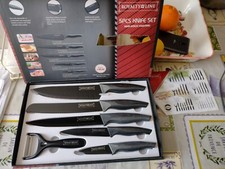 ROYALTY LINE 5PCS KNIFE SET NON-STICK COATING RL-CB5 5 coltelli 1 pelapatate 