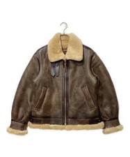 Giacca pelle b-3 ww2 raf uomo marrone bomber volante aviatore pelliccia Irvin shearling
