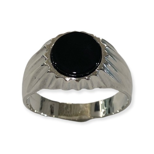 Anello chevalier con - anello, onice
