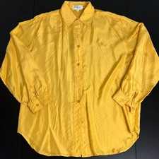 Krizia shirt  Classic Logo %100 Silk Dress Shirt Men's