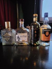 4 Empty Whiskey Bottle Set -