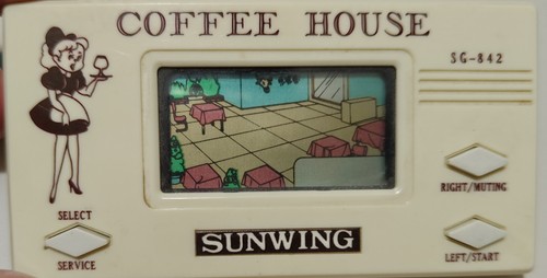 Coffee house sunwing handheld - house,