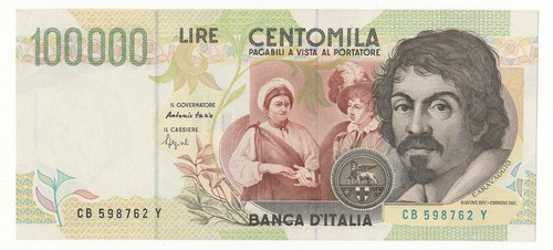 100000 lire caravaggio - 100000,