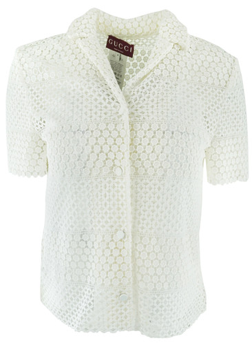 Top gucci macramè - macramè, bianco